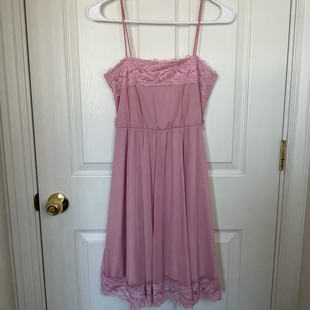 Pink lace dress